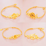 Peacock Flowers 24KT Bracelet Bangle