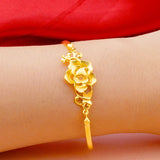 Peacock Flowers 24KT Bracelet Bangle