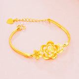 Peacock Flowers 24KT Bracelet Bangle