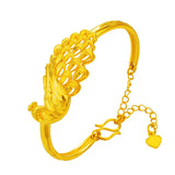 Vintage Phoenix Peacock 24KT Bracelet Bangle