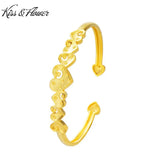 Vintage Heart 24KT Bracelet Bangle for Women