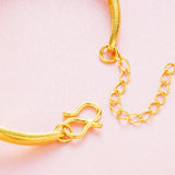 Vintage Flowers Petal 24KT Bracelet Bangle