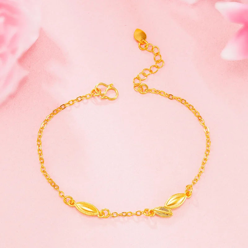 Butterfly 24KT Bracelet for Woman Bride Girl Birthday Wedding Gift