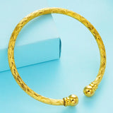 Vintage 24KT Open Bracelet Bangle for Women Girl Bride