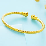 Vintage 24KT Open Bracelet Bangle for Women Girl Bride