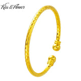 Vintage 24KT Open Bracelet Bangle for Women Girl Bride