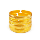 BR216 Plum Orchid Bamboo 24KT Bracelet Bangle
