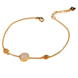 Vintage Round Jade 24KT Bracelet for Women