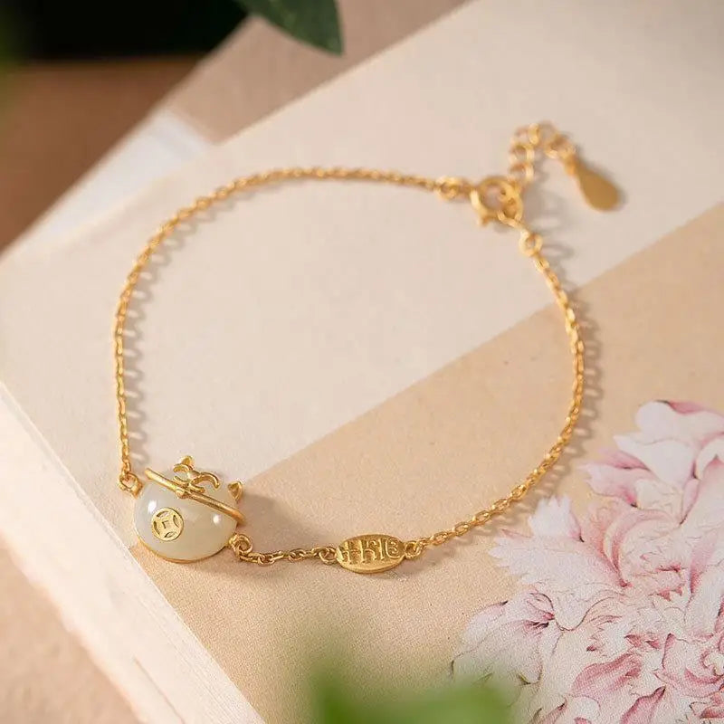 BR230 24KT Fine Jewelry Lucky Cat Bracelet
