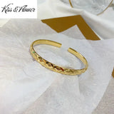 Vintage 24KT Open Bracelet Bangle