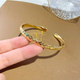Vintage 24KT Open Bracelet Bangle