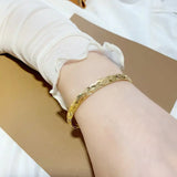 Vintage 24KT Open Bracelet Bangle