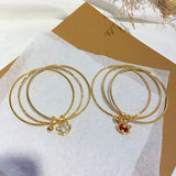 Vintage Tiger Bells 24KT Bracelet Bangle Gift