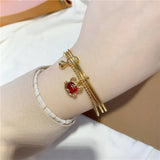 Vintage Tiger Bells 24KT Bracelet Bangle Gift