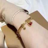 Vintage Tiger Bells 24KT Bracelet Bangle Gift