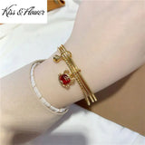 Vintage Tiger Bells 24KT Bracelet Bangle Gift