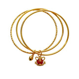 Vintage Tiger Bells 24KT Bracelet Bangle Gift