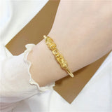 BR247 Vintage PIXIU Coin 24KT Bracelet Bangle
