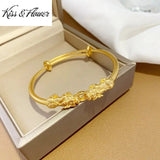 BR247 Vintage PIXIU Coin 24KT Bracelet Bangle