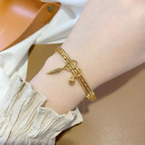 Feather Bell 24KT Bracelet Bangle for Women