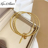 Feather Bell 24KT Bracelet Bangle for Women