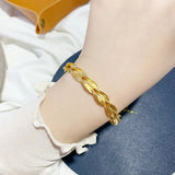 24KT Open Bracelet Bangle Woman Bride Wedding Gift
