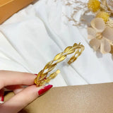 24KT Open Bracelet Bangle Woman Bride Wedding Gift