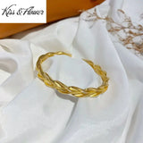 24KT Open Bracelet Bangle Woman Bride Wedding Gift