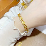 24KT Open Bracelet Bangle Woman Bride Wedding Gift