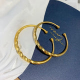 BR267 24KT Open Bracelet Bangle Hot Woman Girl Bride Gift