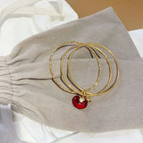 Red Bean 24KT Bracelet Bangle for Women