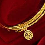 BR27 24KT Bracelet Bangle for Women Girl Birthday Wedding Gift