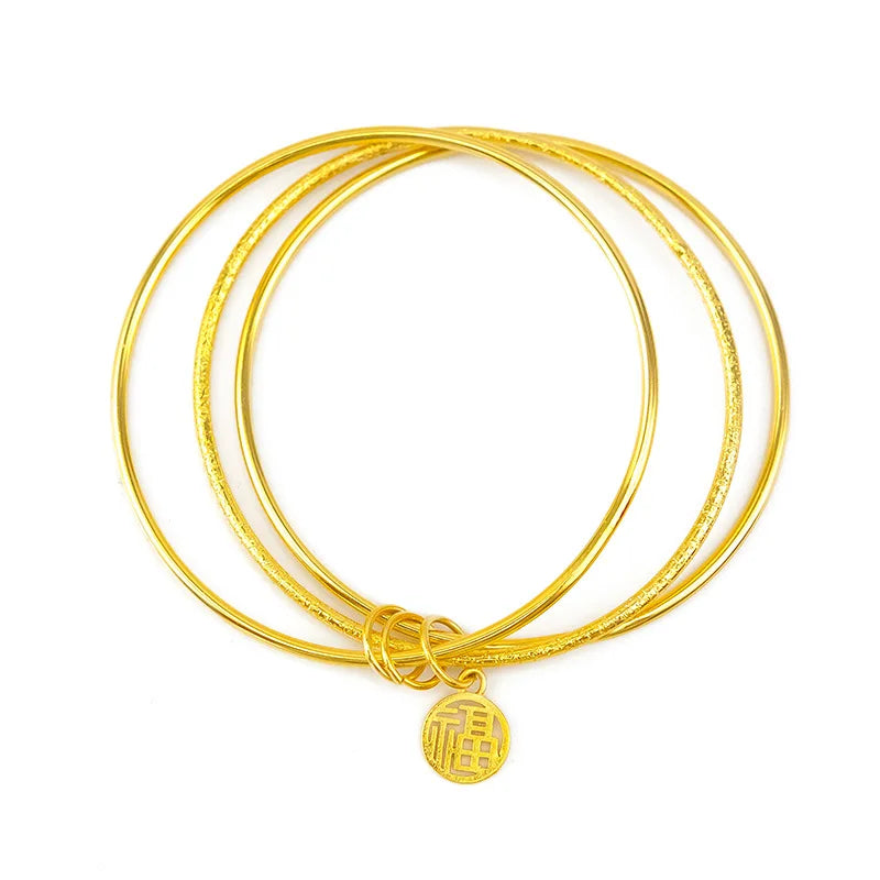 BR27 24KT Bracelet Bangle for Women Girl Birthday Wedding Gift