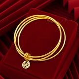 BR27 24KT Bracelet Bangle for Women Girl Birthday Wedding Gift