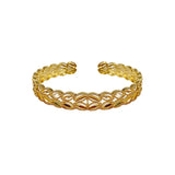BR271 Wheat 24KT Open Bracelet Bangle