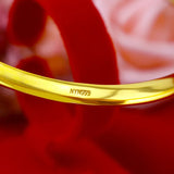 BR28 Round Retro 24KT Opening Bracelet Bangle