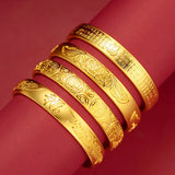 BR283 Peony 24KT Bracelet Bangle - Fine Jewelry Woman Girl Bride Party Gift