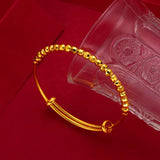 BR288 Laser Bead 24KT Bracelet Bangle for Women Girl Bride