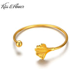 BR290 Ginkgo Get Rich 24KT Bracelet Bangle
