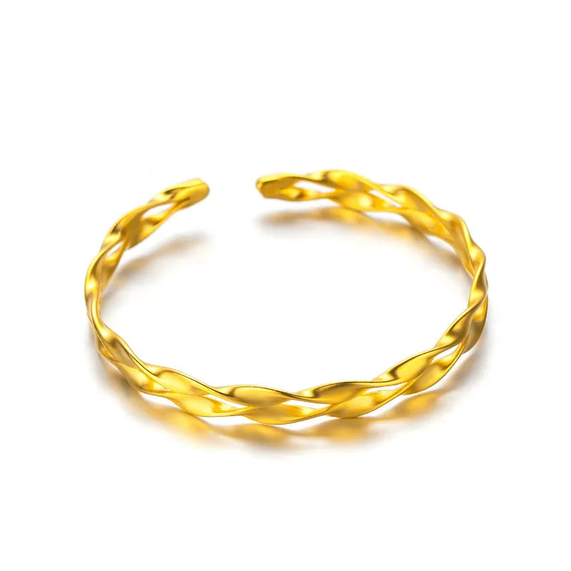 BR291 24KT Wheat Safety Bracelet Bangle Gift