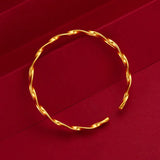 BR291 24KT Wheat Safety Bracelet Bangle Gift