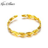 BR291 24KT Wheat Safety Bracelet Bangle Gift