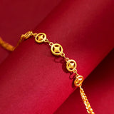 BR298 24KT Fortune Coin Bracelet for Wedding Party