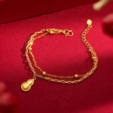 BR299 Calabash 24KT Bracelet for Women - Party Birthday Wedding Gift