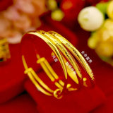 Fine Jewelry 24KT Bracelet Bangle for Child Birthday Gift