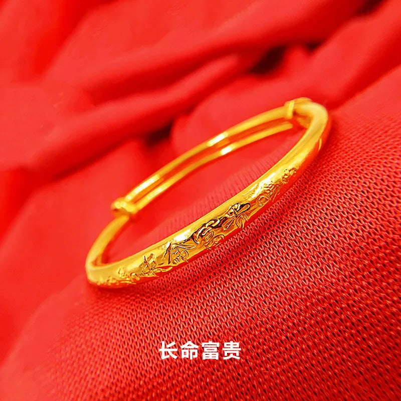 Fine Jewelry 24KT Bracelet Bangle for Child Birthday Gift
