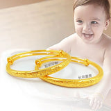 Fine Jewelry 24KT Bracelet Bangle for Child Birthday Gift