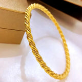 BR300 Fine Woman Girl Bride Party Wedding Gift 24KT Bracelet Bangle