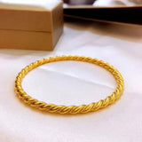 BR300 Fine Woman Girl Bride Party Wedding Gift 24KT Bracelet Bangle