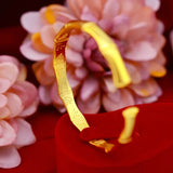 BR32 Fine Jewelry Bamboo Joint 24KT Opening Bracelet Bangle